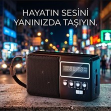 Marvielle Hediyelik Mini Kablosuz Radyo ve Hoparlör, Taşınabilir ve Kullanışlı - Nostaljik Radyo