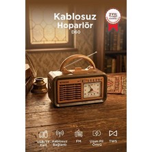 Marvielle Klasik Tarzda Kablosuz Bluetooth Radyo ve Hoparlör Seti - Nostaljik Radyo