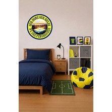 Fenerbahçe Duvar Sticker Sarı Lacivert Arma 90 cm - Lisanslı Orijinal