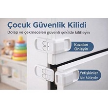 Marvielle Yapışkanlı Çocuk Kilidi Seti - Dolap ve Çekmece Güvenliği - Koruyucu ve Kilit