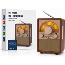 Marvielle Nostaljik Fm/am Radyo Bluetooth Hoparlör - Taşınabilir ve Şık Tasarım - Nostaljik Radyo