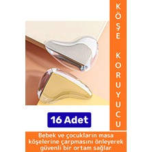 Marvielle Çocuk Güvenliği Için Silikon Köşe Koruyucu, 16 Parça - Koruyucu ve Kilit