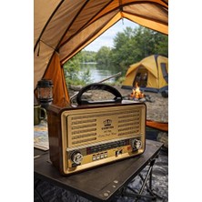 Marvielle Büyük Boy Retro Radyo, Usb, Fm ve Bluetooth Fonksiyonlarıyla Çok Yönlü Kull - Nostaljik Radyo