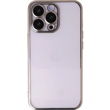 Muratech Newface Iphone 13 Pro Kılıf Razer Lensli Silikon - Gold