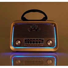 Marvielle Eskitme Tasarımlı Bluetooth Radyo, Fm-Sd Kart ve Aux Girişli - Nostaljik Radyo