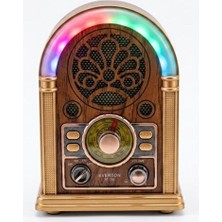 Marvielle LED Işıklı ile Bluetooth ve Çok Fonksiyon - Nostaljik Radyo