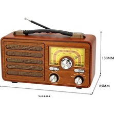 Marvielle Tam ve Bluetooth Müzik Çalar, USB ve Fm Desteği - Nostaljik Radyo
