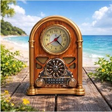 Marvielle Büyük Boy Saatli Bluetooth Radyo Müzik Çalar - Nostaljik Tasarım ve Modern - Nostaljik Radyo