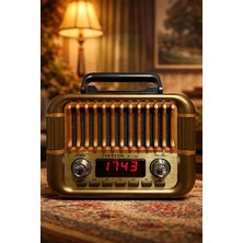 Marvielle Dijital Ekranlı Bluetooth Radyo ve Müzik Çalar, Retro Tasarım - Nostaljik Radyo