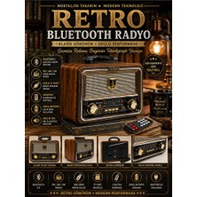 Marvielle Retro Ahşap Bluetooth Radyo ile Vintage Müzik Deneyimi - Nostaljik Radyo