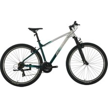 Bisan Bold 8.3 Erkek Dağ Bisikleti 48CM Hd 27.5 Jant 24 Vites Gri Koyu Yeşil Krom