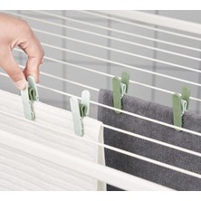 IKEA 16 Adet Yaysız Mandal Uzunluk 6 cm Uzun Ömürlü Çamaşır Mandalı Plastik Yeşil Renk Kıyafet Asma Mandalı