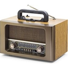 Marvielle Bluetooth Nostaljik Hoparlör - Fm Kumandalı, Kompakt ve Güçlü Ses - Nostaljik Radyo