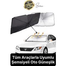 Marvielle Büyük Boy Titanyum Ön Cam Güneşlik Şemsiye - Geçirmez ve Dayanıklı - Oto Güneşlik Perde