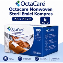 Octacare Nonwoven Steril Emici Kompres 7,5×7,5cm Kutulu (6 Kutu)