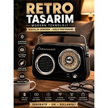 Marvielle Kırmızı Retro Bluetooth Radyo, Fm ve Aux Bağlantılı Taşınabilir Hoparlör - Nostaljik Radyo