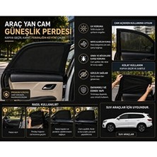 Marvielle Audi A8 2010-2017 Yan Cam Güneşlik, Lastikli ve Pratik Koruma - Oto Güneşlik Perde