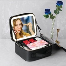 Marvielle LED Işıklı Taşınabilir Makyaj Aynası, Ayarlanabilir ve Su Geçirmez - Makyaj & Takı Organizeri