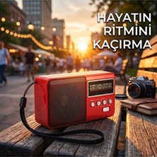 Marvielle Şarj Edilebilir Mini Radyo ve Mp3 Çalar ile Taşınabilir Müzik Deneyimi - Nostaljik Radyo