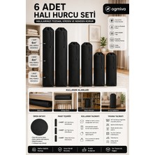 Ogmiva 6 Adet Halı Hurcu Seti Gri Renk Büzgülü Halı Saklama Çantası Toz ve Neme Karşı Koruyucu