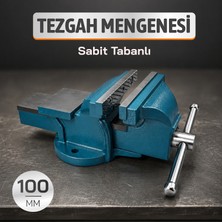 Badem10 HD11100 Sabit Tabanlı 100 mm (10 Cm) Tezgah Mengenesi Turkuaz Renk Sabitleme Mengenesi
