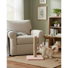 Marvielle Pembe Pet Kedi Tırmalama Tahtası - 42CM Dayanıklı ve Şık - Kedi Tırmalaması