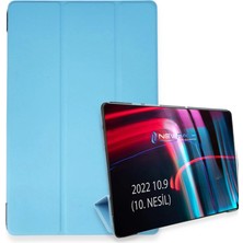 TKÇ Apple Ipad 2022 10.9 (10.nesil) Kılıf Tablet Smart Kılıf - Açık Mavi