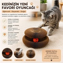 Marvielle Eğlenceli Akordiyon Karton Kedi Oyuncağı, Nane ve Top Hediyeli - Kedi Tırmalaması