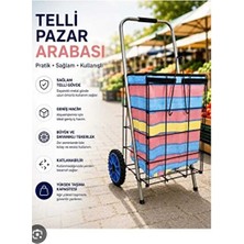 Marvielle Kalın Telli Iki Tekerlekli Katlanabilir Pazar Arabası, 30X90CM - Pazar Arabası & Çantası