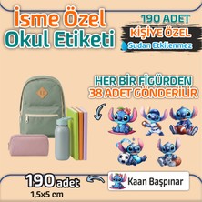 Kapbirhediye Okul Etiketi Isme Özel Kalem Defter Etiketi Mavi Kahraman 1 Temalı 190 Adet