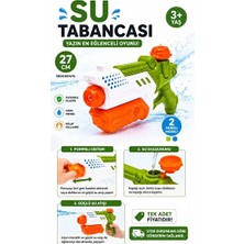 Marvielle Yeşil Renkli Pompalı Su Tabancası - Çocuklar Için Eğlenceli Plaj Oyuncağı - Plaj Oyuncakları