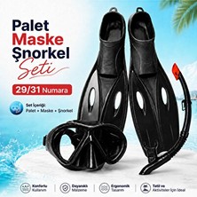 Marvielle Sea Walker Çantalı Yüzücü ve Dalış Seti - Maske ve Şnorkel Dahil - Palet & Patik