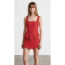 Mu&Me Boutiqe Bluz Corse Askı Detaylı Puantiyeli