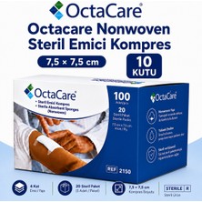 Octacare Nonwoven Steril Emici Kompres 7,5×7,5cm Kutulu (10 Kutu)