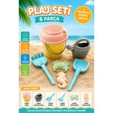 Marvielle Pastel Renkli 6 Parça Çocuk Plaj Oyun Seti, Kum ve Su Eğlencesi - Plaj Oyuncakları
