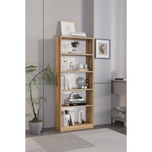 Awox Tera 5 Raflı Çok Amaçlı Kitaplık Modern Kitaplık Dekoratif Raf Ünitesi Çok Amaçlı Depolama Dolabı Ofis ve Salon Kitaplığı