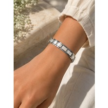 Guvdin Modern Tasarım Çelik Bileklik - Minimalist Gümüş Renk