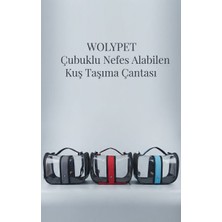 Wolypet Şeffaf Taşınabilir Kuş Taşıma Çantası - Güvenli ve Şık Yolculuklar Ölçüler: 30 x 18 x 20 cm