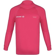 Marvielle Çocuklar Için Uzun Kollu Pembe Rash Guard, Koruyucu ve Rahat Tasarım - Dalış Elbisesi