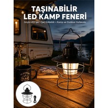 Marvielle Çok Fonksiyonlu Kamp Lambası, USB Çıkışlı ve Tungsten Ampul ile Dekoratif - Masa ve Gece Lambası