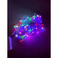 Marsilyan 10M 100 LED Damla Uçlu Rgb Işık Şeffaf Kablo