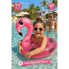 Marvielle Flamingo Figürlü Çocuk Simidi, 3-9 Yaş Arası Eğlenceli Yüzme Oyuncağı - Deniz Malzemesi