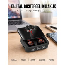 Egecen Kablosuz Şarj Göstergeli Powerbank Özellikli Bluetooth Kulaklık Çağrı Cevapla - EC001Z-561AT