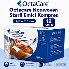 Octacare Nonwoven Steril Emici Kompres 7,5×7,5cm Kutulu (12 Kutu)