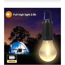 Marvielle Retro LED Kamp Işığı - Şarj Edilebilir ve 3 Aydınlatma Modu - Masa ve Gece Lambası
