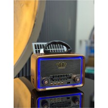 Marvielle Güneş Enerjili LED Işıklı Radyo, Fm/am/sw ve Mp3 Destekli Tasarım - Nostaljik Radyo