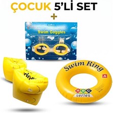 Marvielle Çocuklar Için Çoklu Deniz ve Havuz Yüzme Seti - Kolluk & Simit