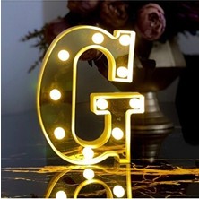 Marvielle Büyük LED Işıklı 3D G Harfi Doğum Günü Dekorasyonu - Masa ve Gece Lambası