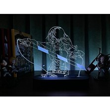 Marvielle Animasyon Temalı LED Masa Lambası, Mikasa Ackerman Tasarımı - Masa ve Gece Lambası