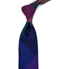 Kravatkolik Şal Desen Patchwork Klasik Kravat KK13823
